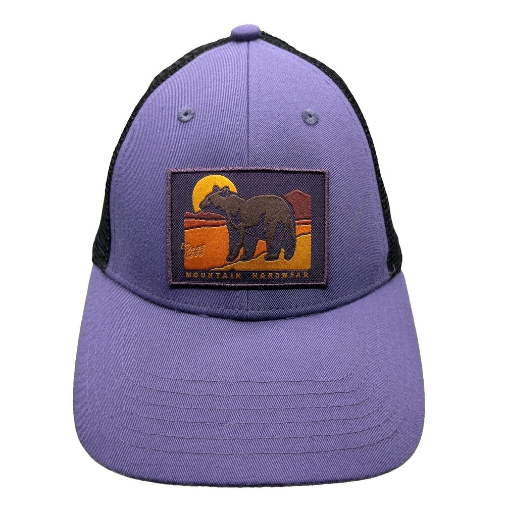Mountain Hardwear Trucker Hat Purple Black Patch Snapback Cap NetPlus